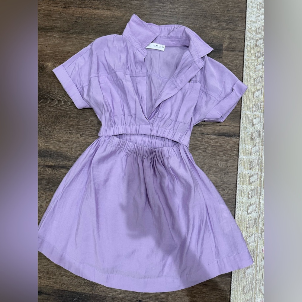 Zara Lilac Mini Dress with Short Sleeves